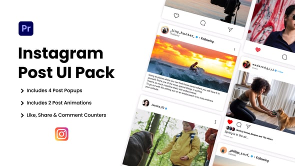 Instagram Post UI Pack（325896）-技能树